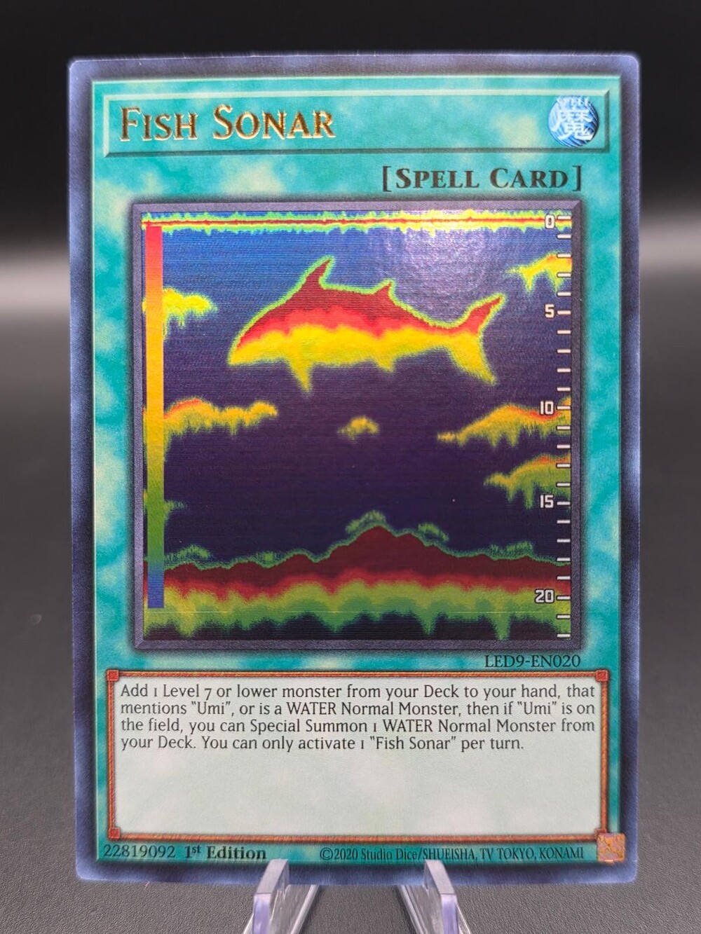 Fish Sonar LED9-EN020 Legendary : Duels From the Deep Yu-Gi-Oh 1st Edition NM/M